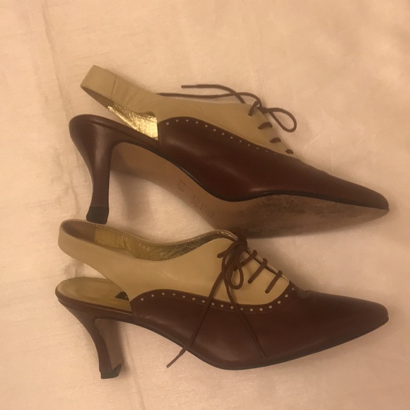 Escada Vintage Oxford Heels sz 8.5 - Picture 2 of 13